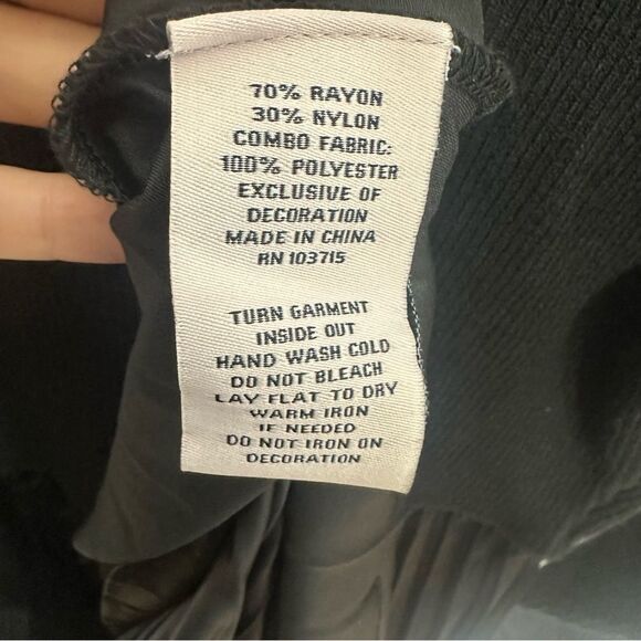 Nanette Lepore Large Black dress long sleeve (r1) - Picture 6 of 6